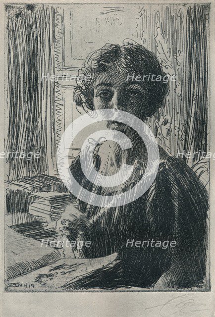 'The Crown Princess Margaret of Sweden', 1914. Artist: Anders Leonard Zorn.