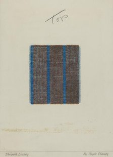 Woven Striped Linsey Wooley, 1935/1942. Creator: Clyde L. Cheney.