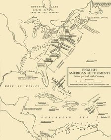 'English American Settlements - latter part of 17th Century', 1926. Creators: Unknown, Emery Walker Ltd.