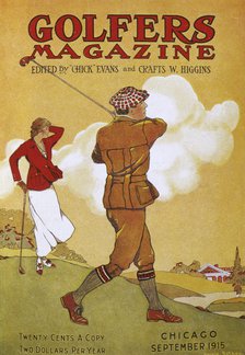 Golfers Magazine cover, September 1915. Artist: Unknown