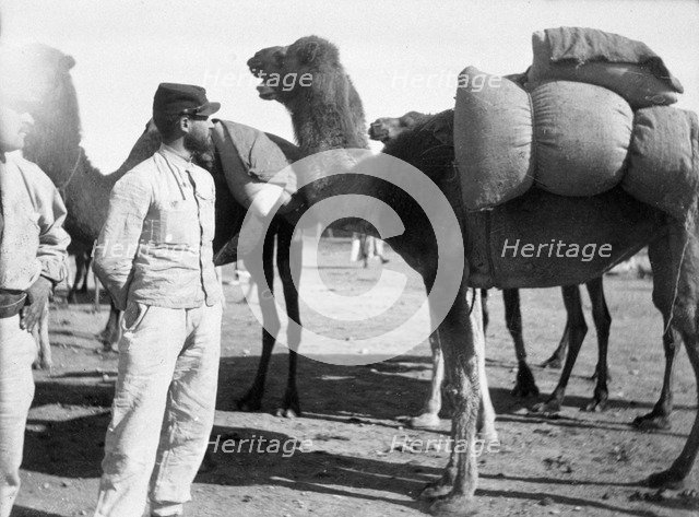 The French Foreign Legion on manoeuvres, Boudenib, Morocco, 1911. Artist: Unknown