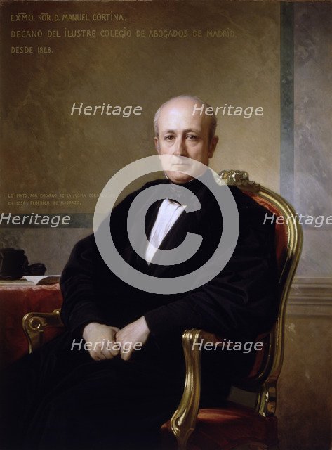 Manuel Cortina (1802-1878), Spanish politician, oil.