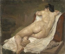 Reclining female nude, early 20th century. Creator: Arthur George Walker.