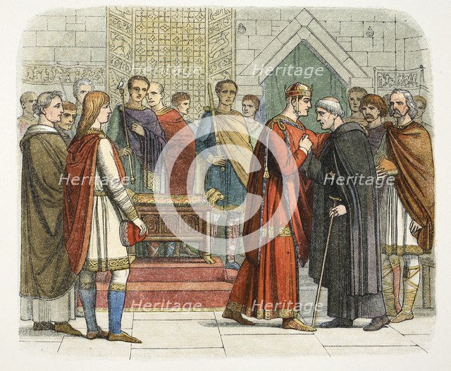 King William I pays court to the English leaders, c1066 (1864). Artist: James William Edmund Doyle