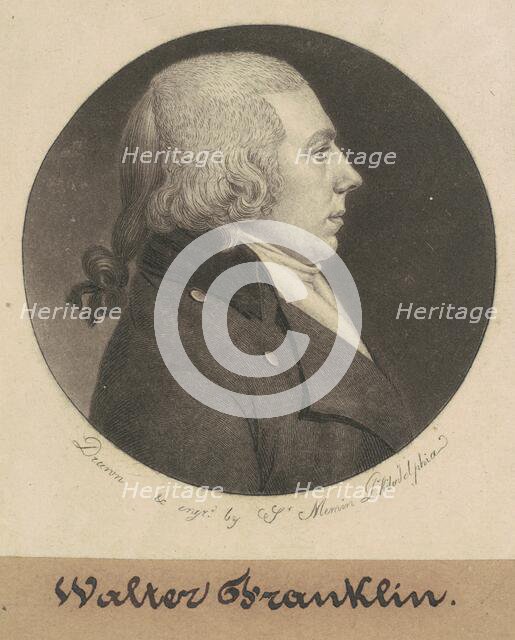 Walter Franklin, 1799. Creator: Charles Balthazar Julien Févret de Saint-Mémin.