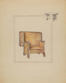 Table (Bench or Chair Combination), 1935/1942. Creator: Bertha Stefano.