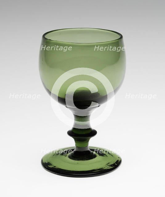 Claret Glass, c. 1824/40. Creator: Jersey Glass Company.