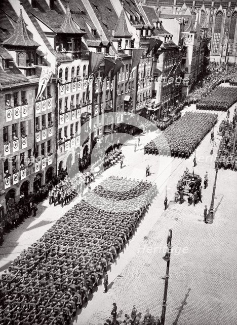 The Führer taking the salute, Germany, 1936. Artist: Unknown