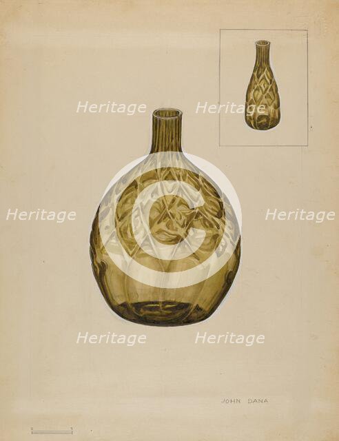Flask - Liquor, c. 1936. Creator: John Dana.