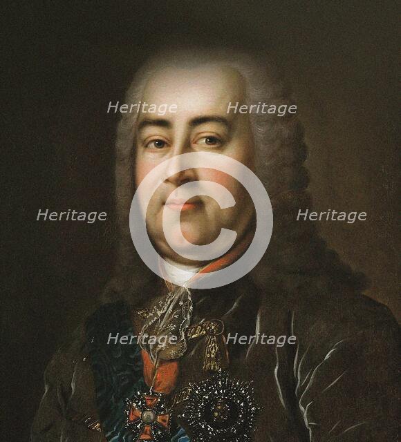 Portrait of General Count Alexander Ivanovich Rumyantsev (1680-1749), 18th century. Creator: Anonymous.