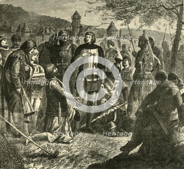 'Rodolph of Hapsburg Receiving  News of His Election as Sovereign of Germany (1273)', 1890.   Creator: Unknown.