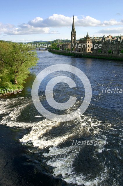 River Tay and Perth, Scotland.