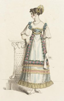 Fashion Plate (Fancy Ball Dress), 1820. Creator: Rudolph Ackermann.