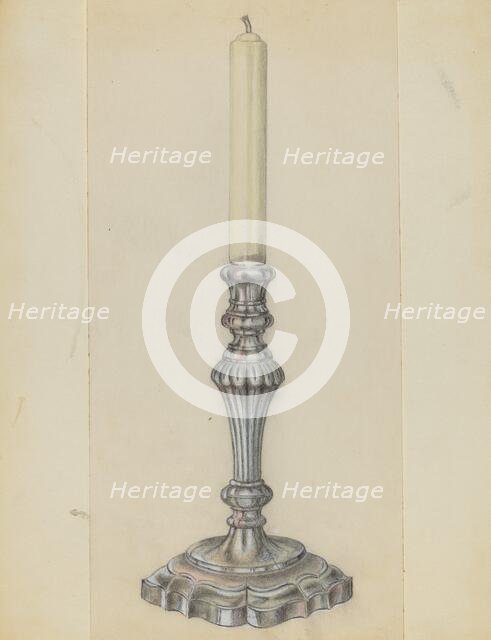 Silver Candlestick, c. 1936. Creator: Horace Reina.