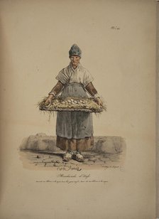 Egg seller. From the Series "Cris de Paris" (The Cries of Paris), 1815. Creator: Vernet, Carle (1758-1836).