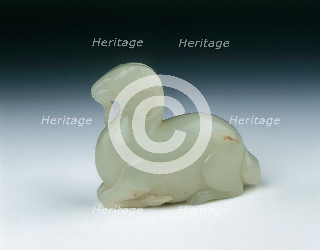White jade broad-tailed sheep , Northern Song dynasty, China, 960-1127. Artist: Unknown