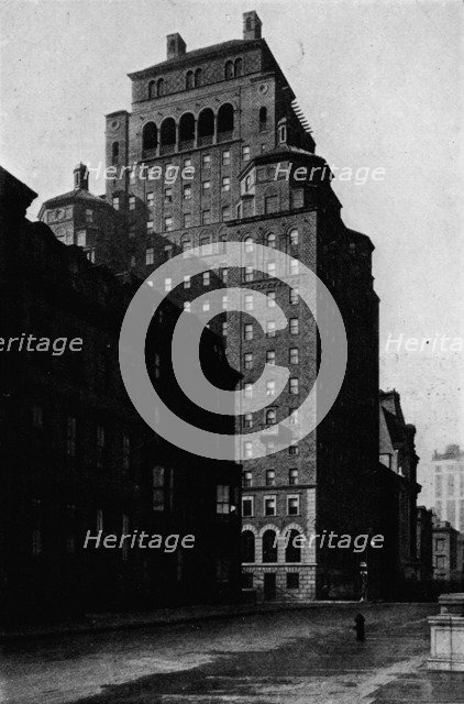 View looking south on Madison Avenue of the Fraternity Clubs Building, New York City, 1924. Artist: Unknown.