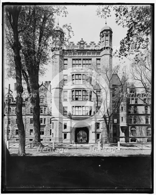Yale College, Phelps Hall and gateway, c1901. Creator: Unknown.