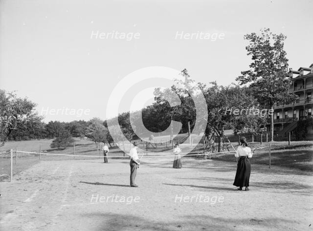Lawn tennis courts, Pocono Mountain House, Mt. Pocono, Pa., c1905. Creator: Unknown.