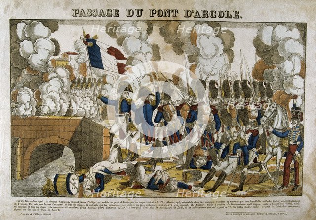 'Crossing of Arcola Bridge', 15 November 1796, (19th century) Artist: Unknown