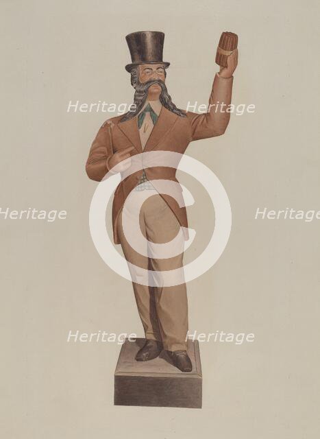 Cigar Store Figure, c. 1939. Creator: Albert Ryder.