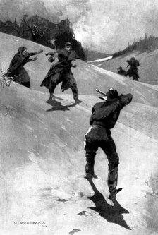 The Sergeant of the Guard: Mother Revell ran out. "No, no! Both of you! Don't shoot!", 1898. Creator: Unknown.