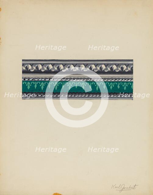 Wall Paper Border, c. 1937. Creator: Karl Joubert.