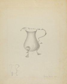 Silver Creamer, c. 1937. Creator: Amelia Tuccio.