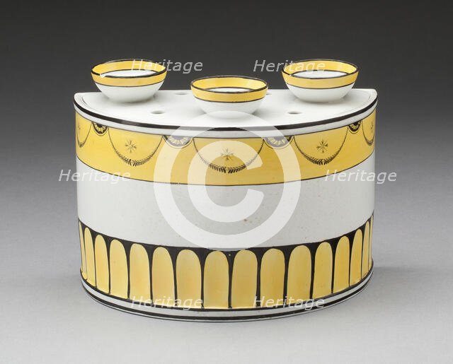 Bulb Pot with Cover (one of a pair), England, 18th/19th century. Creator: Unknown.