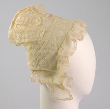 Cap, American, ca. 1810. Creator: Unknown.