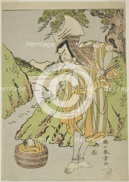 The Actor Matsumoto Koshiro II as Osada no Taro Kagemune Disguised as the Woodcutter Ga..., c. 1770. Creator: Shunsho.