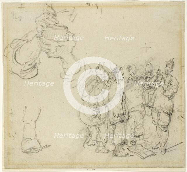 Sheet of Studies: Hands and Group of Oriental Figures, n.d. Creator: George Chinnery.