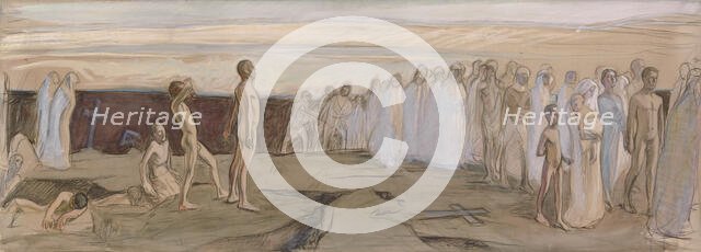 Resurrection, sketch for the Tampere Cathedral altarpiece, 1906. Creator: Magnus Enckell.