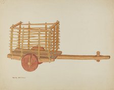 Wooden Cart, c. 1936. Creator: Tulita Westfall.
