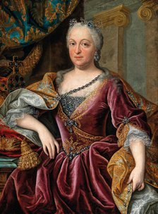 Portrait of Maria Amalia of Austria (1701-1756), Holy Roman Empress. Creator: Auerbach, Johann Gottfried (1697-1753).