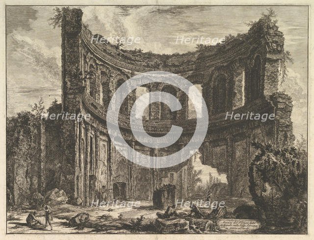 Avanzi del Tempio detto di Apollo nella Villa Adriana vicino a Tivoli (Hadrian's Villa..., ca. 1768. Creator: Giovanni Battista Piranesi.