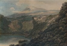 'The Lake and Town of Nemi', 1778. Artist: John Robert Cozens.