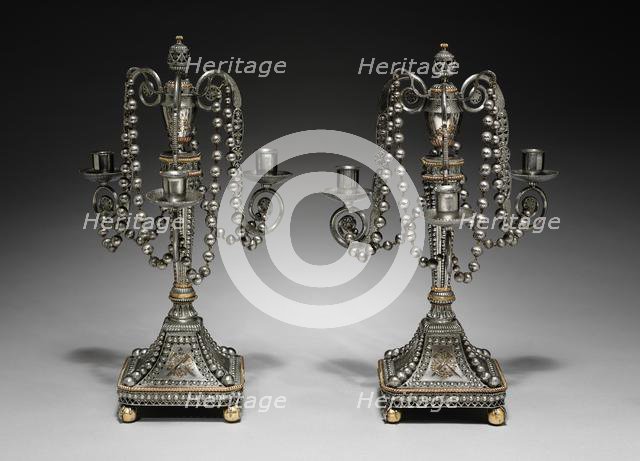 Pair of Candelabra, c. 1790-95. Creator: Unknown.