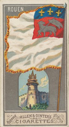 Rouen, from the City Flags series (N6) for Allen & Ginter Cigarettes Brands, 1887. Creator: Allen & Ginter.