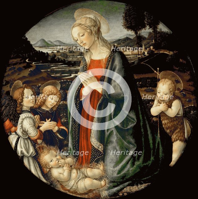 The Virgin Adoring the Christ Child with Saint John the Baptist and Two Angels, Between 1475 and 149