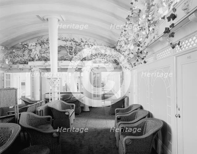 Str. City of Detroit III, palm court, forward, (1912?). Creator: Unknown.