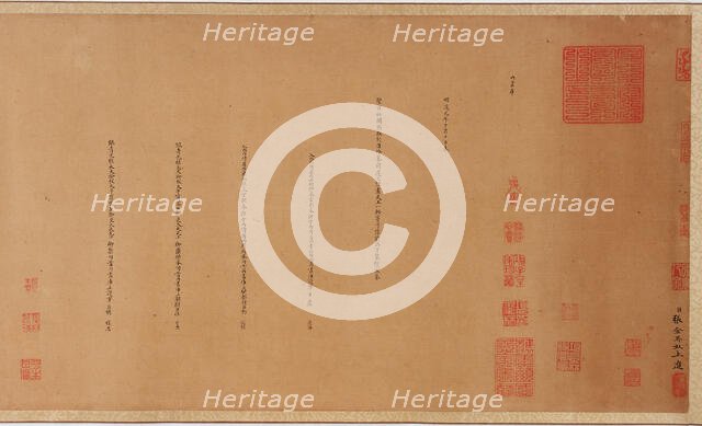 Colophons to "Vaisravana and Attendants", Ming dynasty, 1368-1644. Creator: Unknown.