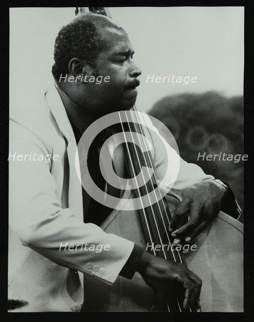 Bassist Eddie Jones playing at the Capital Radio Jazz Festival, Knebworth, Hertfordshire, 1982. Artist: Denis Williams