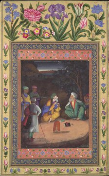 A Nighttime Gathering, Folio from the Davis Album, dated 1664-65. Creator: Muhammad Zaman.