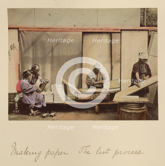 Making Paper - The Last Process, about 1873-1883. Creator: Shinichi Suzuki I.