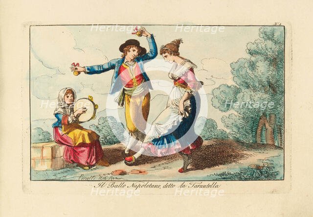 Il Ballo Napoletano, detto la Tarantella, 1816. Creator: Pinelli, Bartolomeo (1781-1835).