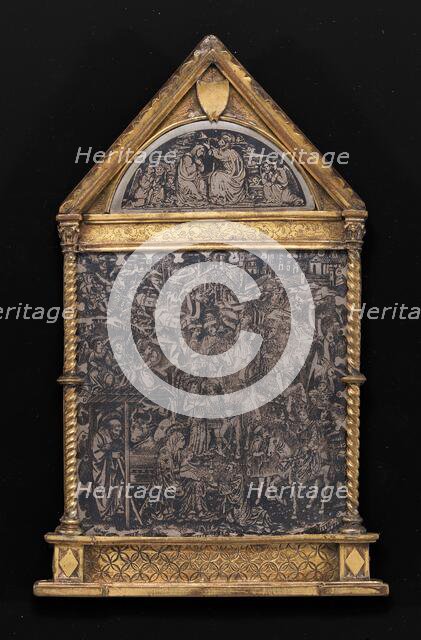 Pax with the Adoration of the Magi (in lunette: Coronation of the Virgin). Creator: Unknown.