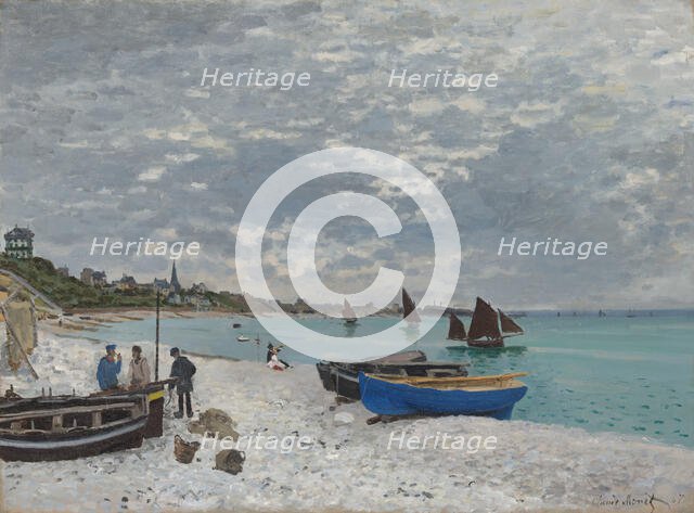 The Beach at Sainte-Adresse, 1867. Creator: Claude Monet.