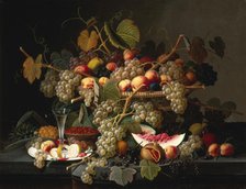 Still Life with Fruit, 1852. Creator: Severin Roesen.