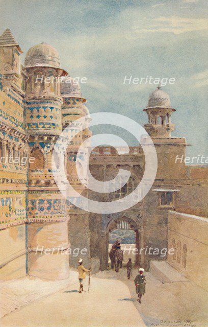 'The Man Sing Palace, Gwalior', c1880 (1905). Creator: Alexander Henry Hallam Murray.